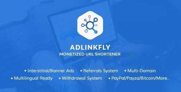 adlinkfly gpl v661 monetized url shortener script