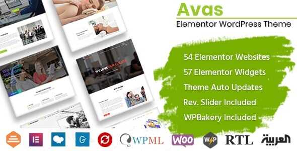 avas theme gpl v6315 multi purpose elementor wordpress websites
