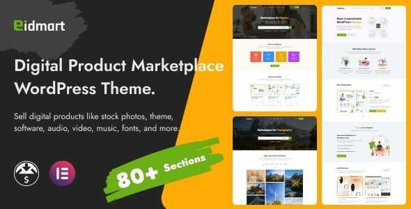 eidmart theme gpl v23 digital marketplace wordpress theme