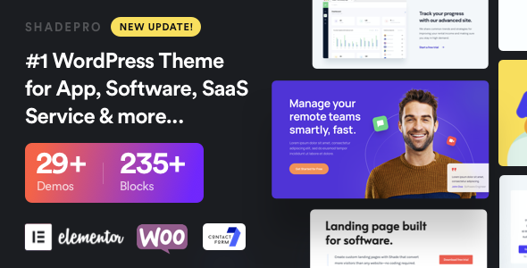 shadepro theme gpl v351 startup saas wordpress websites