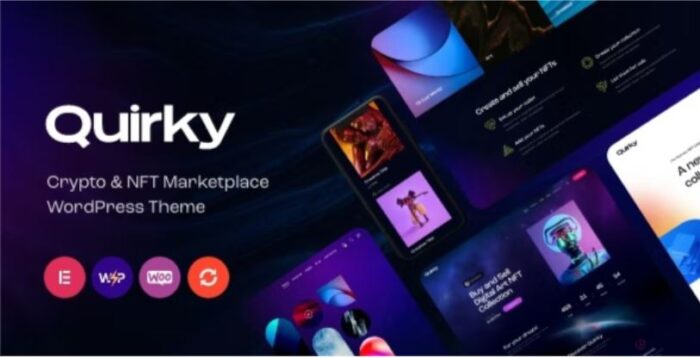 quirky 100 nft token blockchain wcfm marketplace wordpress theme